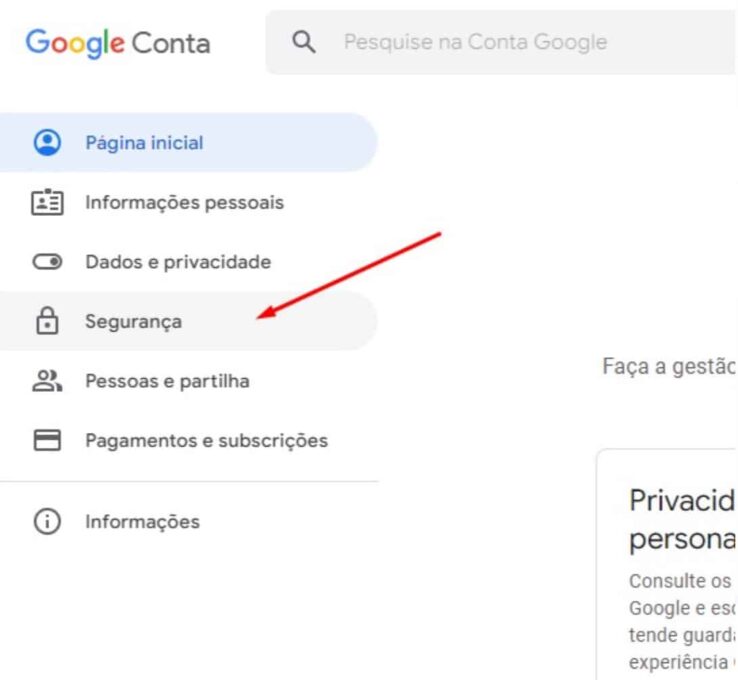 Migrar conta de correio