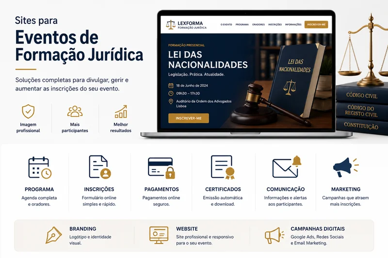 O que é importante num site para um evento?
