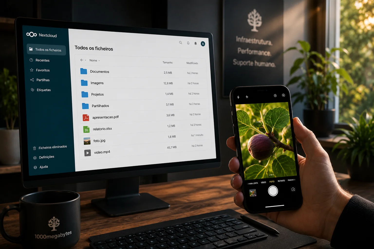Nextcloud — sincronização privada de ficheiros